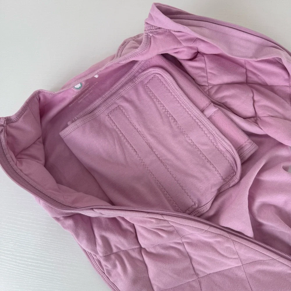 Pink Quilted Baby Sleep Sack - Soft Swaddle Sleep Bag